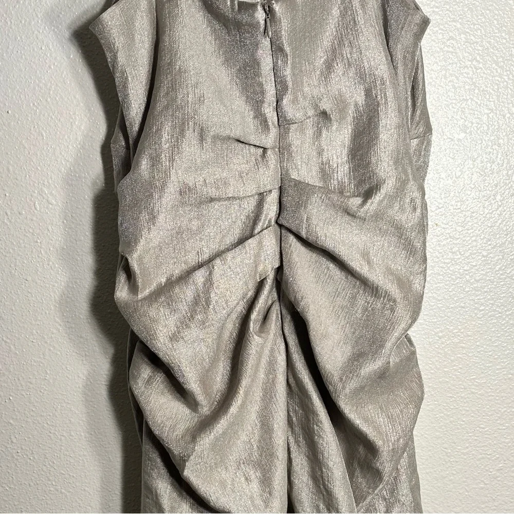 Fancy suzi chin by maggie boutique size 10 scrunch metallic party dress - Picture 5 of 11